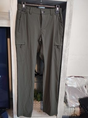 Mier Women's Lightweight Olive Green Utility Cargo Pants SZ Excellent Condition